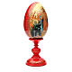 Huevo ruso de madera PINTADO A MANO Resurrección altura total 30 cm s4
