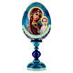 Russische Ei-Ikone, Gottesmutter von Kazan, russisch imperial-Stil, Gesamthöhe 20 cm s1