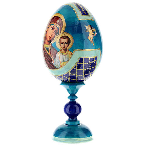 Russian Egg Our Lady of Kazan découpage, Russian Imperial style 20cm 3