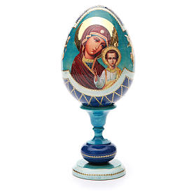 Ovos Russos Pintados: Ovo madeira découpage russo Kazanskaya h tot. 20 cm estilo Fabergé Ovos Russos Pintados: Ovo madeira découpage russo Kazanskaya h tot. 20 cm estilo Fabergé