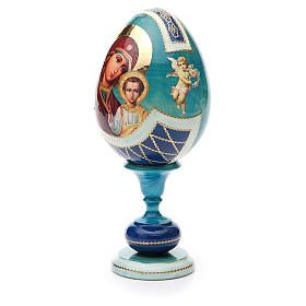 Ovos Russos Pintados: Ovo madeira découpage russo Kazanskaya h tot. 20 cm estilo Fabergé Ovos Russos Pintados: Ovo madeira découpage russo Kazanskaya h tot. 20 cm estilo Fabergé