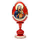 Russische Ei-Ikone, Gottesmutter mit weißer Lilie, russisch imperial-Stil, Gesamthöhe 20 cm s1