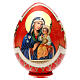 Russische Ei-Ikone, Gottesmutter mit weißer Lilie, russisch imperial-Stil, Gesamthöhe 20 cm s2