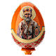 Russische Ei-Ikone, Heiliger Nikolaus, Decoupage, Gesamthöhe 20 cm s2