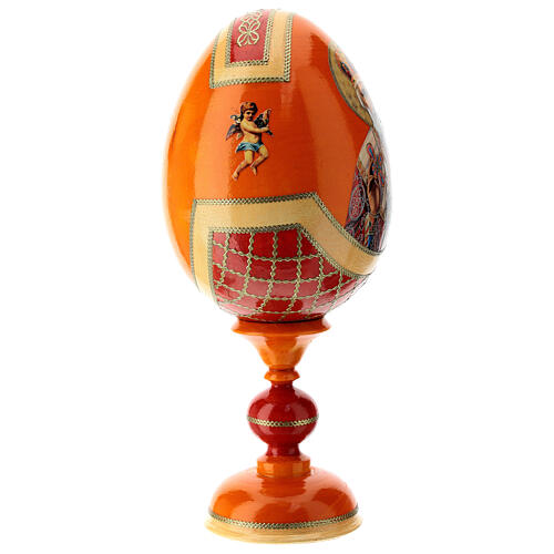 Russian Egg Nikolaos of Myra découpage, Russian Imperial style 20cm 4