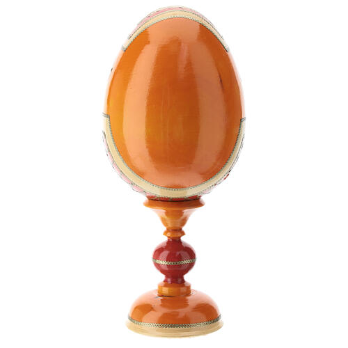Huevo ruso de madera découpage San Nicolás estilo imperial ruso altura total 20 cm 5