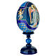 Huevo ruso de madera découpage Ángel de la Guarda estilo imperial ruso altura total 20 cm s4