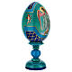 Huevo ruso de madera découpage Ángel de la Guarda estilo imperial ruso altura total 20 cm s4