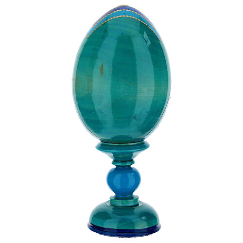 Uovo découpage russa Angelo Custode tot h 20 cm stile imperiale russo 5
