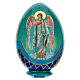 Uovo découpage russa Angelo Custode tot h 20 cm stile imperiale russo s2