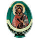 Russische Ei-Ikone, Muttergottes von Feodorovskaya, russisch imperial-Stil, Gesamthöhe 20 cm s2