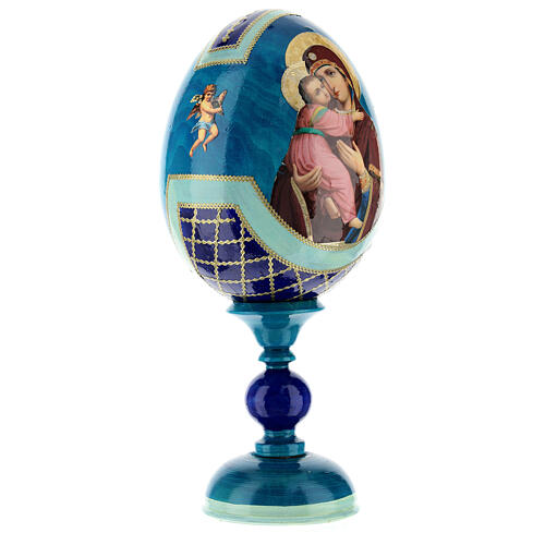 Russian Egg Theotokos of Vladimir découpage, Russian Imperial style 20cm 4