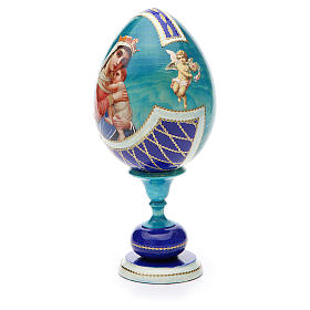 Russische Ei-Ikone, Hoffnung für die Verzweifelten, Fabergè-Stil, Gesamthöhe 20 cm