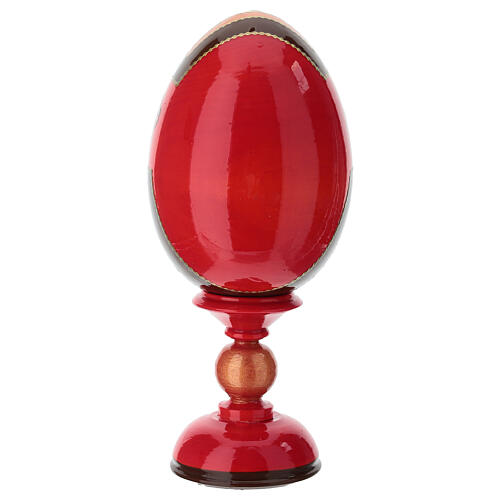 Huevo ruso de madera découpage "Estoy contigo" estilo imperial ruso altura total 20 cm 5