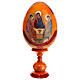 Russische Ei-Ikone, Dreifaltigkeitsikone nach Rublev, russisch imperial-Stil, Gesamthöhe 20 cm s1
