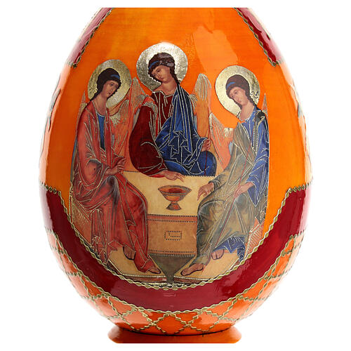 Russian Egg Rublev Trinity découpage, Russian Imperial style 20cm 2