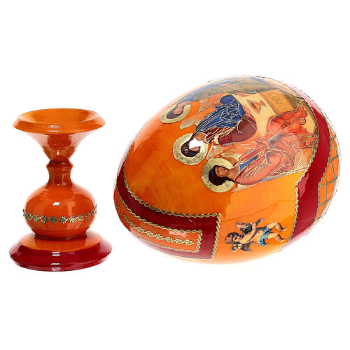 Russian Egg Rublev Trinity découpage, Russian Imperial style 20cm 5