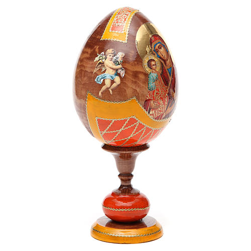 Russian Egg Three Hands Virgin découpage, Russian Imperial style 20cm 8