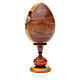 Huevo ruso de madera découpage Virgen de las Tres Manos estilo imperial ruso altura total 20 cm s3