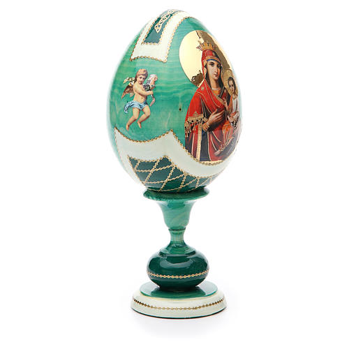 Russian Egg Odigitria Gorgoepikos découpage, Russian Imperial style 20cm 4