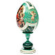 Huevo ruso de madera découpage Virgen Hodigitria Gorgoepikos estilo imperial ruso altura total 20 cm s6