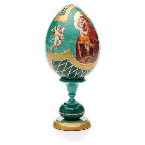 Russian Egg Pochaevskaya découpage, Russian Imperial style 20cm 4
