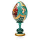 Huevo ruso de madera découpage Virgen Pochaevskaya estilo imperial ruso altura total 20 cm s2