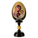 Russische Ei-Ikone, Gottesmutter von Kasan, russisch imperial-Stil, Gesamthöhe 20 cm s1