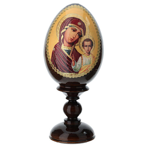Ovo ícone découpage Rússia Virgem Kazan h tot. 20 cm 1