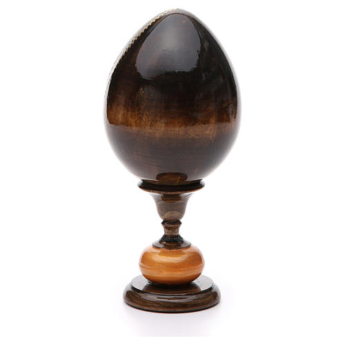 Russian Egg St Nicholas découpage, Russian Imperial style 20cm 3