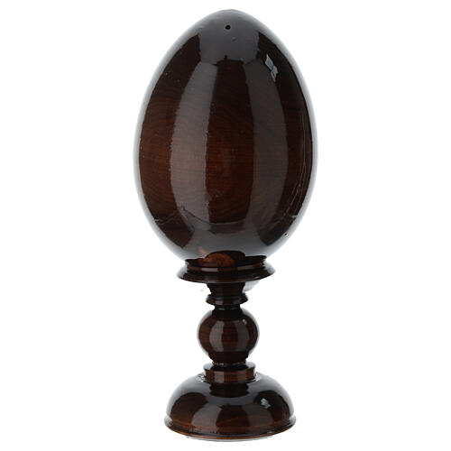 Oeuf icône découpage Russie Lis Blanc h 20 cm 5