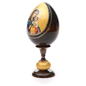 Ovos Russos Pintados: Ovo ícone découpage Rússia Lírio Branco h tot. 20 cm Ovos Russos Pintados: Ovo ícone découpage Rússia Lírio Branco h tot. 20 cm