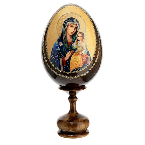 Russian Egg White Lily Madonna découpage, Russian Imperial style 20cm 1
