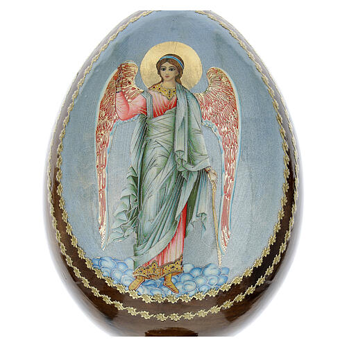 Russian Egg Guardian Angel découpage, Russian Imperial style 20cm 2