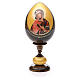 Russische Ei-Ikone, Muttergottes von Feodorovskaya, russisch imperial-Stil, Gesamthöhe 20 cm s1