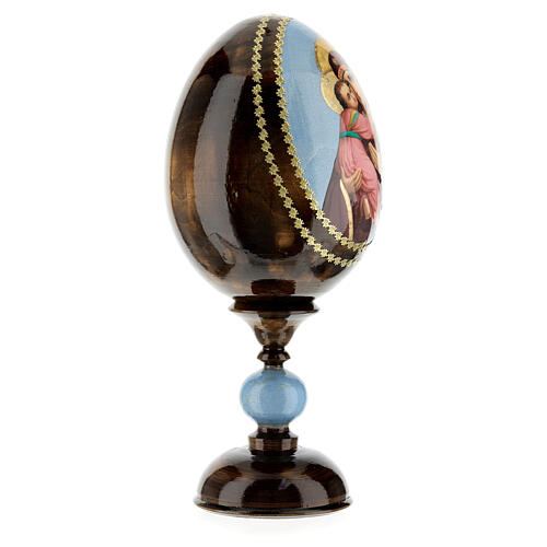 Russische Ei-Ikone, Muttergottes von Vladimirskaya, russisch imperial-Stil, Gesamthöhe 20 cm 4