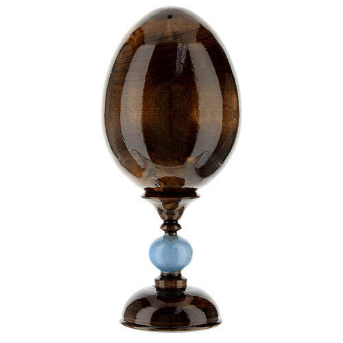 Russische Ei-Ikone, Muttergottes von Vladimirskaya, russisch imperial-Stil, Gesamthöhe 20 cm 5