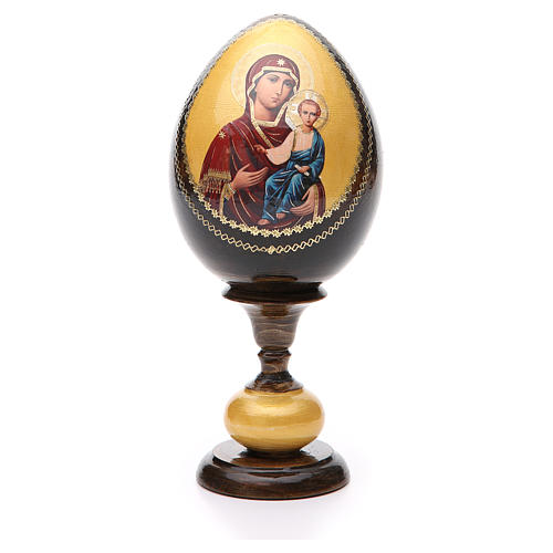 Russian Egg Smolenskaya Virgin découpage, Russian Imperial style 20cm 1
