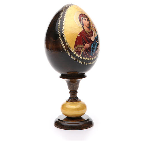Russian Egg Smolenskaya Virgin découpage, Russian Imperial style 20cm 4