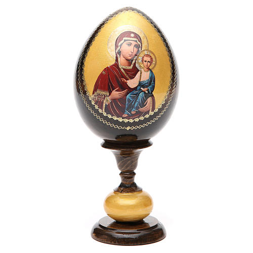 Russian Egg Smolenskaya Virgin découpage, Russian Imperial style 20cm 5