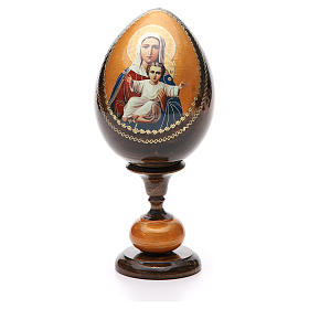 Russische Ei-Ikone, Ich bin mit dir und niemand sonst in dir, Fabergè-Stil, Gesamthöhe 20 cm