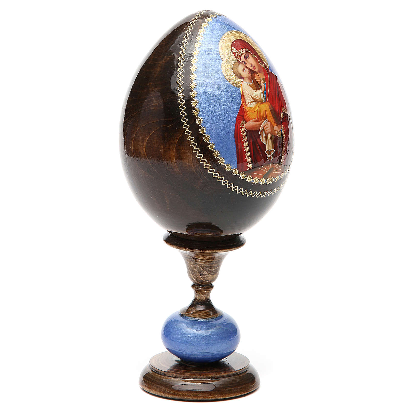 Russian Egg Pochaevskaya découpage 20cm online sales on HOLYART.co.uk