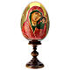 Russische Ei-Ikone, Gottesmutter von Kasan, russisch imperial-Stil, Gesamthöhe 20 cm s1