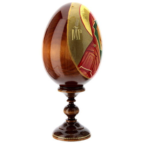 Huevo ruso de madera PINTADO A MANO Kazanskaya altura total 20 cm 4