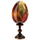 Huevo ruso de madera PINTADO A MANO Kazanskaya altura total 20 cm s4