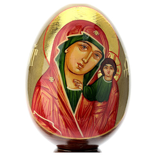 Jajko ikona rosyjska RĘCZNIE MALOWANA Kazanskaya wys. całk. 20 cm 2