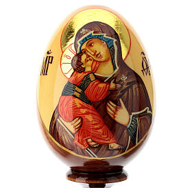 Jajko ikona rosyjska RĘCZNIE MALOWANA Vladimirskaya wys. całk. 20 cm