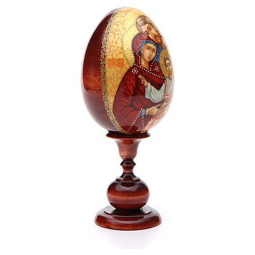 Jajko ikona rosyjska RĘCZNIE MALOWANA Święta Rodzina wys. całk. 20 cm 4