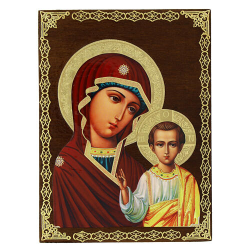 Russische Ikone, Gottesmutter von Kazan, 20x15 cm 1