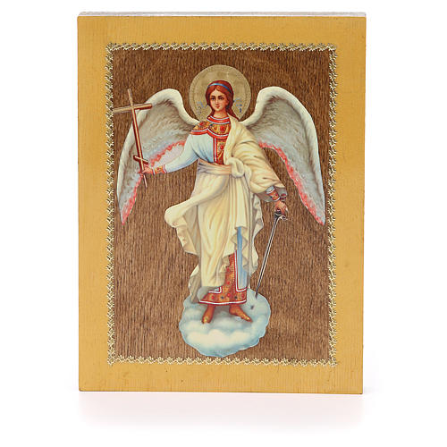 icône chrétienne en bois 16x12,5cm fait main Ange Hranitel 37029 NKlaus Ange Gardien 